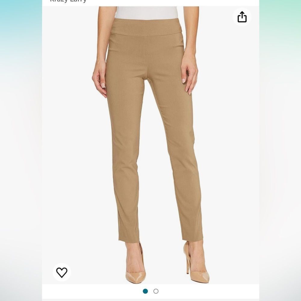 Krazy Larry Size 6 Stretch Cropped Taupe Women’s Pants Retail $119.00